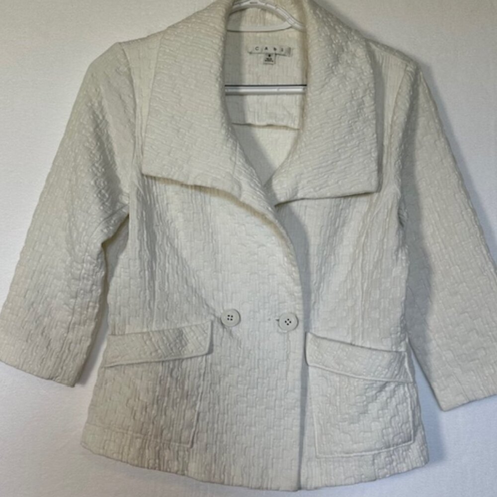 CAbi Womens White Jacket Size Small